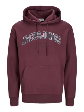 -----Jack & Jones hoodie sweater bordeauxrood Jack & Jones logo----