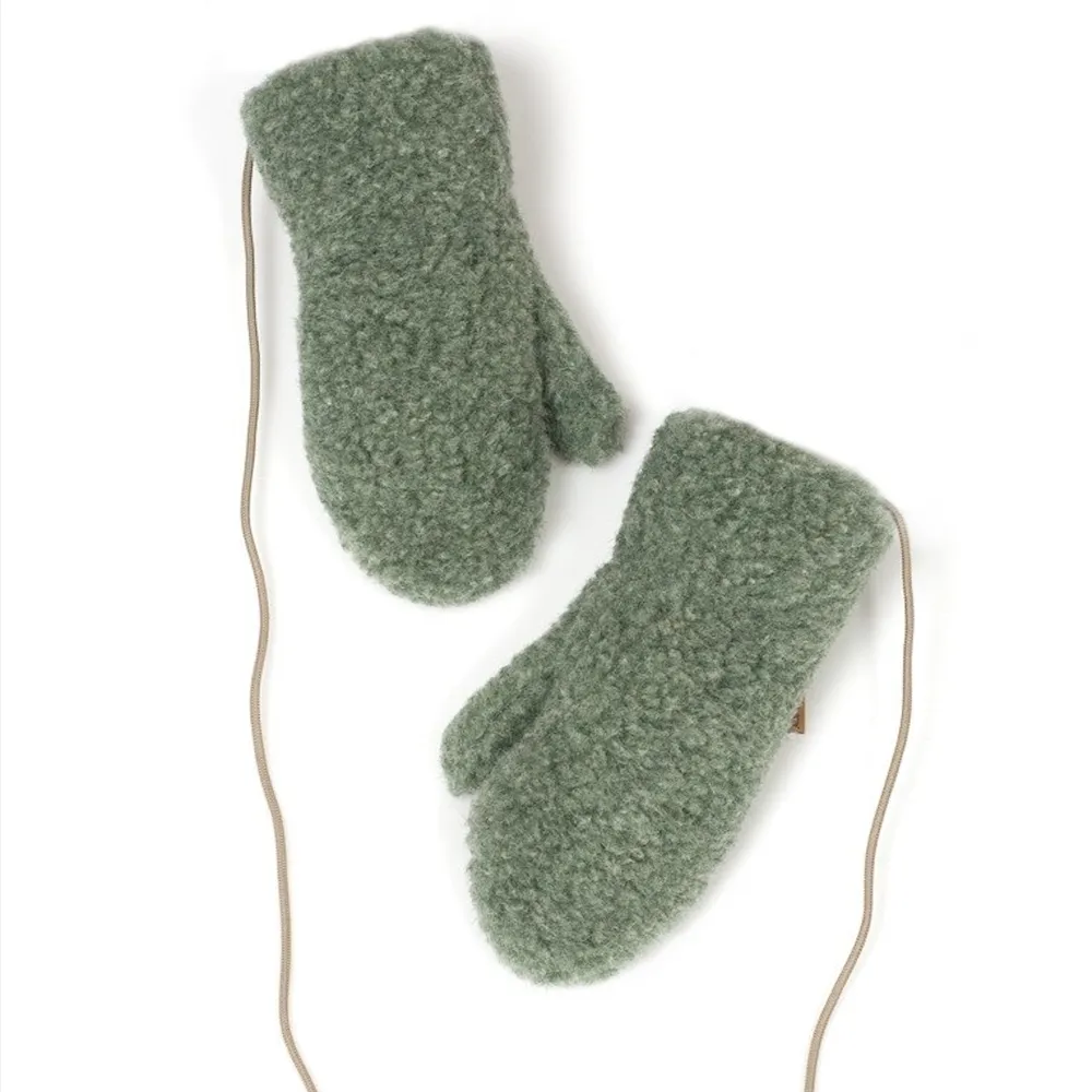 Alwero kinderhandschoenen Gully junior green wollen wanten handschoenen moffen wol groen lichtgroen