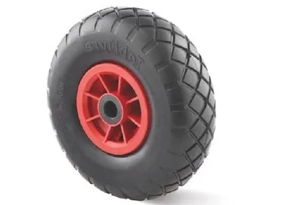 Bouwhekwiel massief rubber + bouwhekscharnier als set geleverd