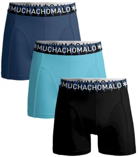 Boxershort Muchachomalo Boys Short Solid Black/Blue/Blue (3-pack)