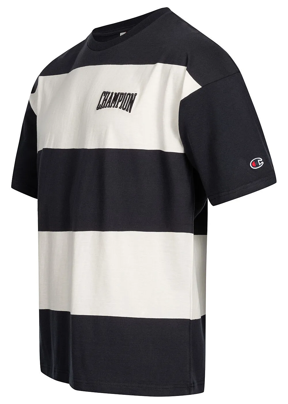 CHAMPION HEREN TSHIRT MET LOGOOPDRUK MARINEBLAUW WIT