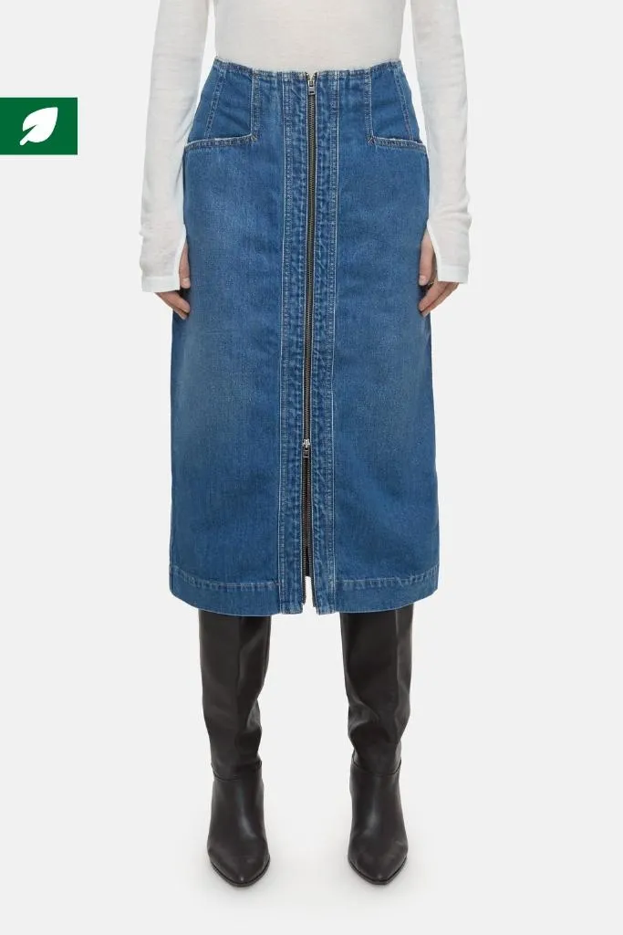 Closed Denim Skirt Zip mid blue