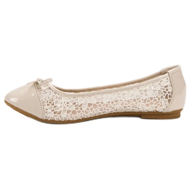 Diamantique Modieuze ballerina's bruin