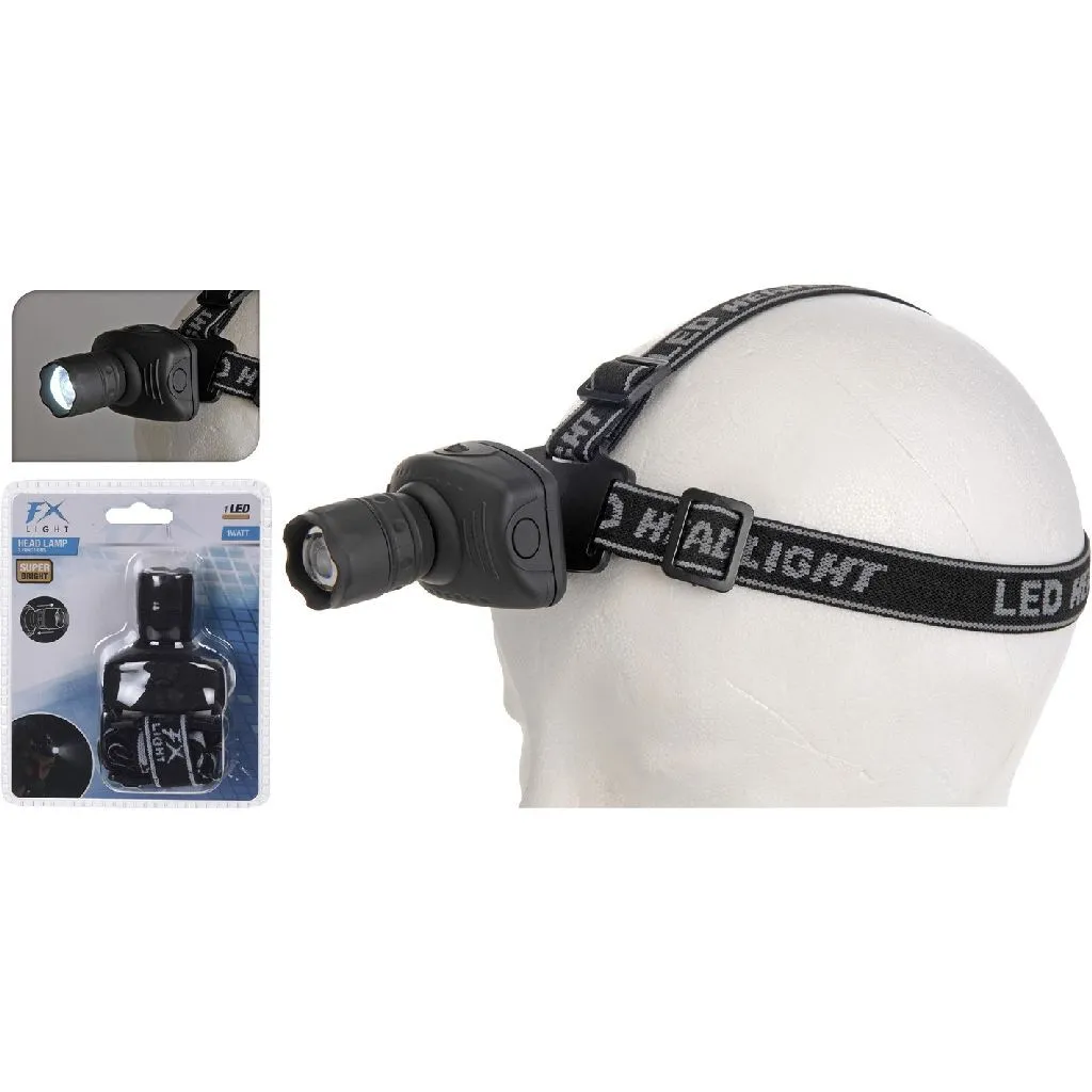 FX Light Hoofdlamp Zwart