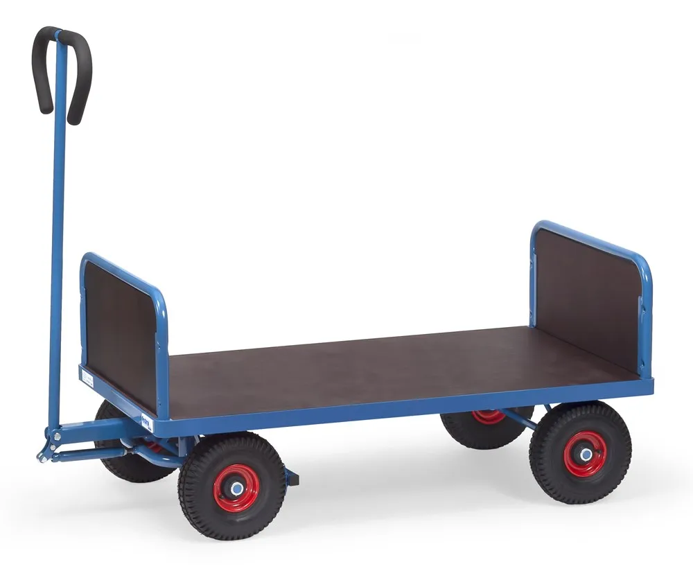 HANDTREKWAGEN 4021V  MASSIEF RUBBER WIELEN