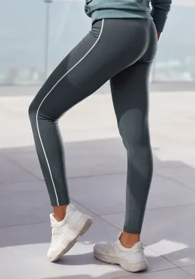 H.I.S Legging met wit contrasterend paspel