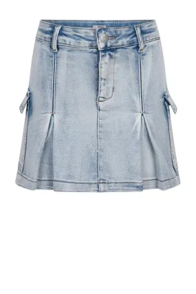 INDIAN BLUE JEANS Meisjes Rokken Denim Skirt Cargo Pocket Lichtblauw