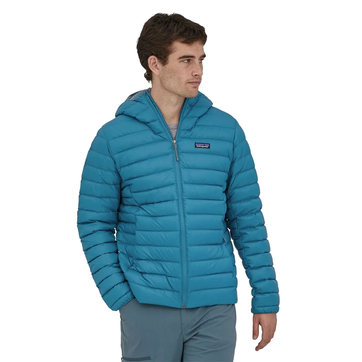 Jas Patagonia Men Down Sweater Hoody Wavy Blue