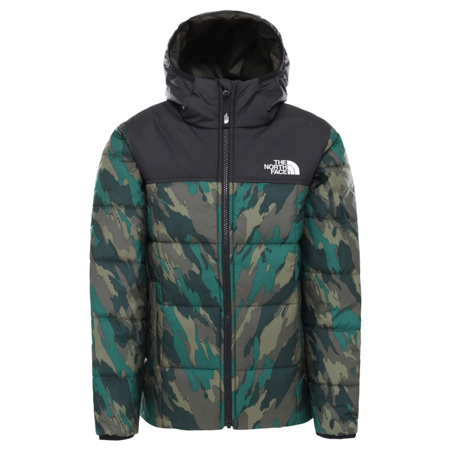 Jas The North Face Boys Reversible Perrito Jacket Evergreen Mountain Camo Print