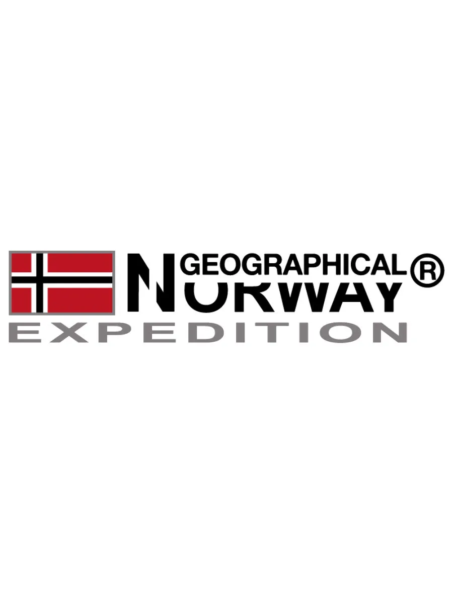 Kauge Heren Polo Shirt Geographical Norway Met Print Blauw