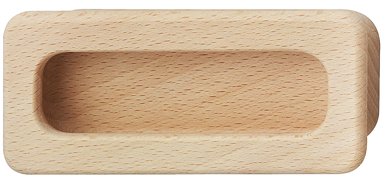 Komgreep, van hout, rechthoekig