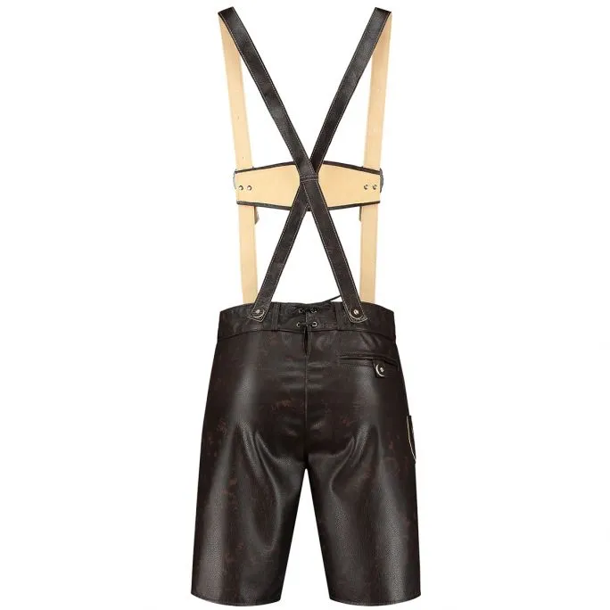 Lederhose Kunstleder Donkerbruin