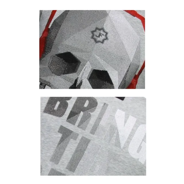Local Fanatic Skull beat rhinestone sweater