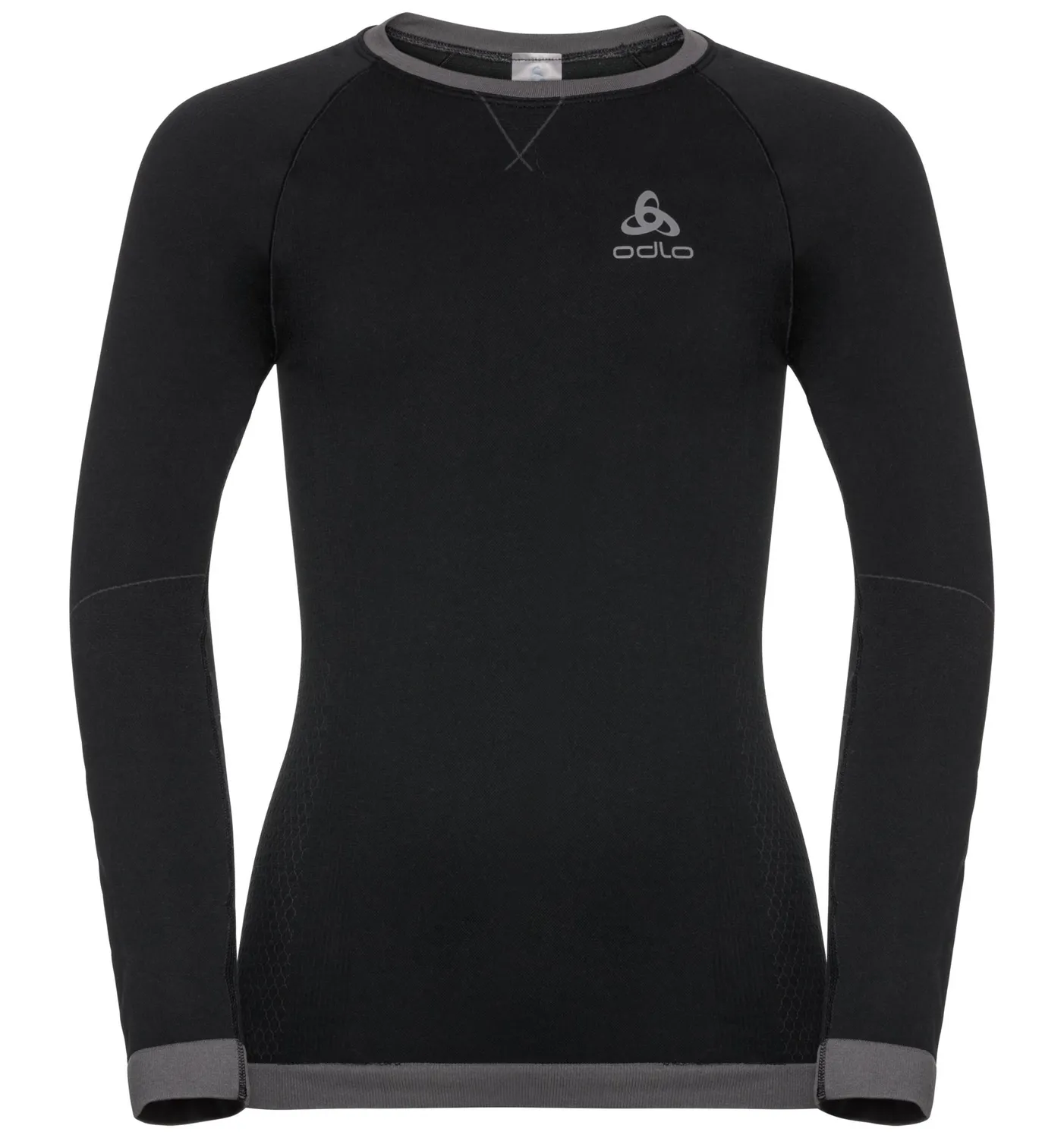 Longsleeve Odlo Kids SUW Top Crew Neck Performance Warm Black Odlo Graphite Grey