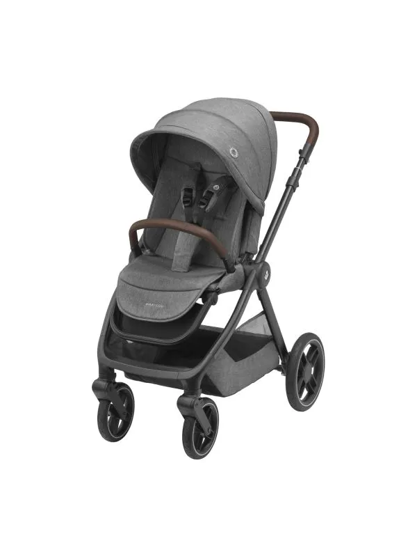 MAXICOSI WANDELWAGEN OXFORD SELECT GREY DARK FRAME + DARK BROWN LEATHER