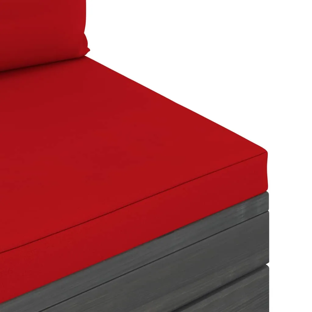 MEDINA 3DELIGE LOUNGESET MET KUSSENS PALLET MASSIEF GRENENHOUT