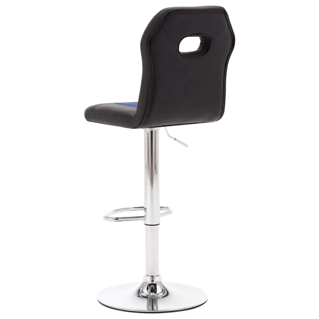 Medina Barstoelen 2 st kunstleer blauw