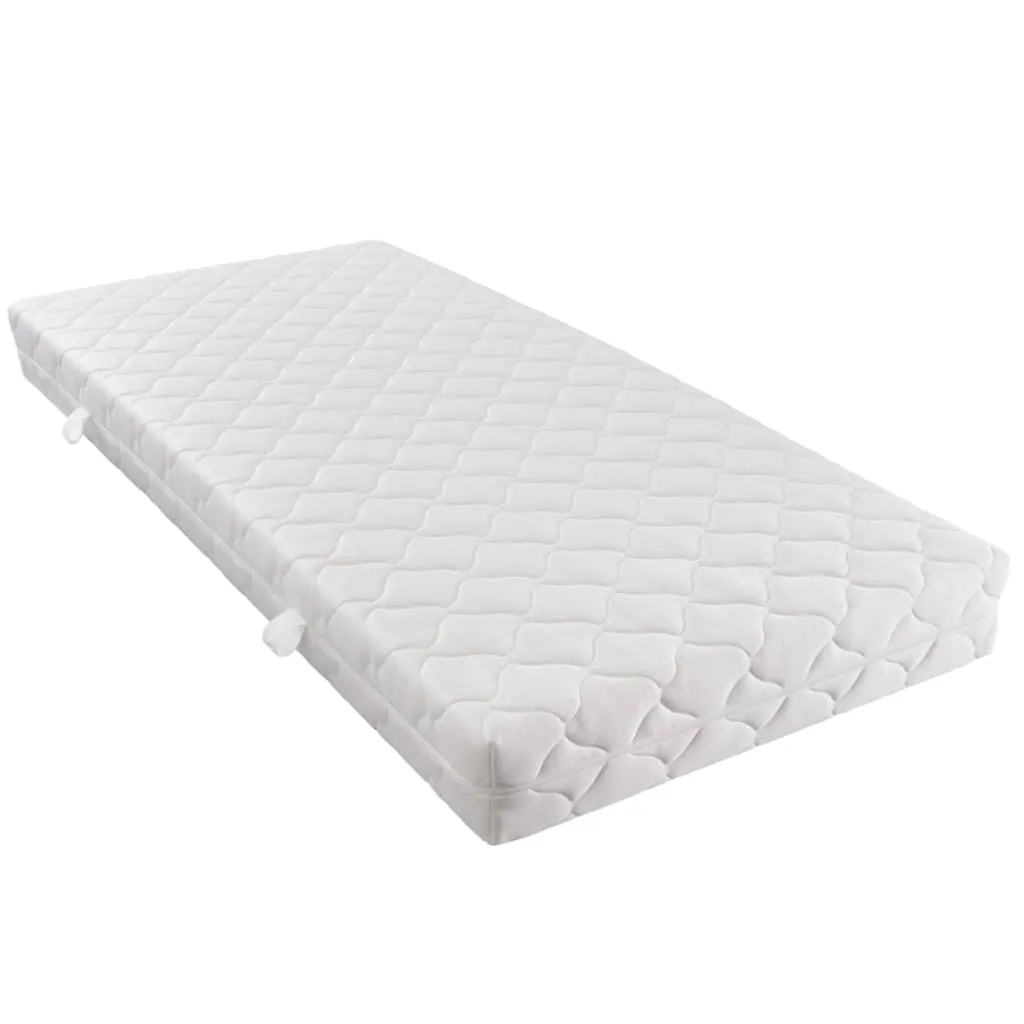 Medina Bed met matras kunstleer zwart en wit 120x200 cm