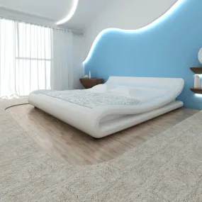 Medina Bed met traagschuim matras kunstleer wit 180x200 cm