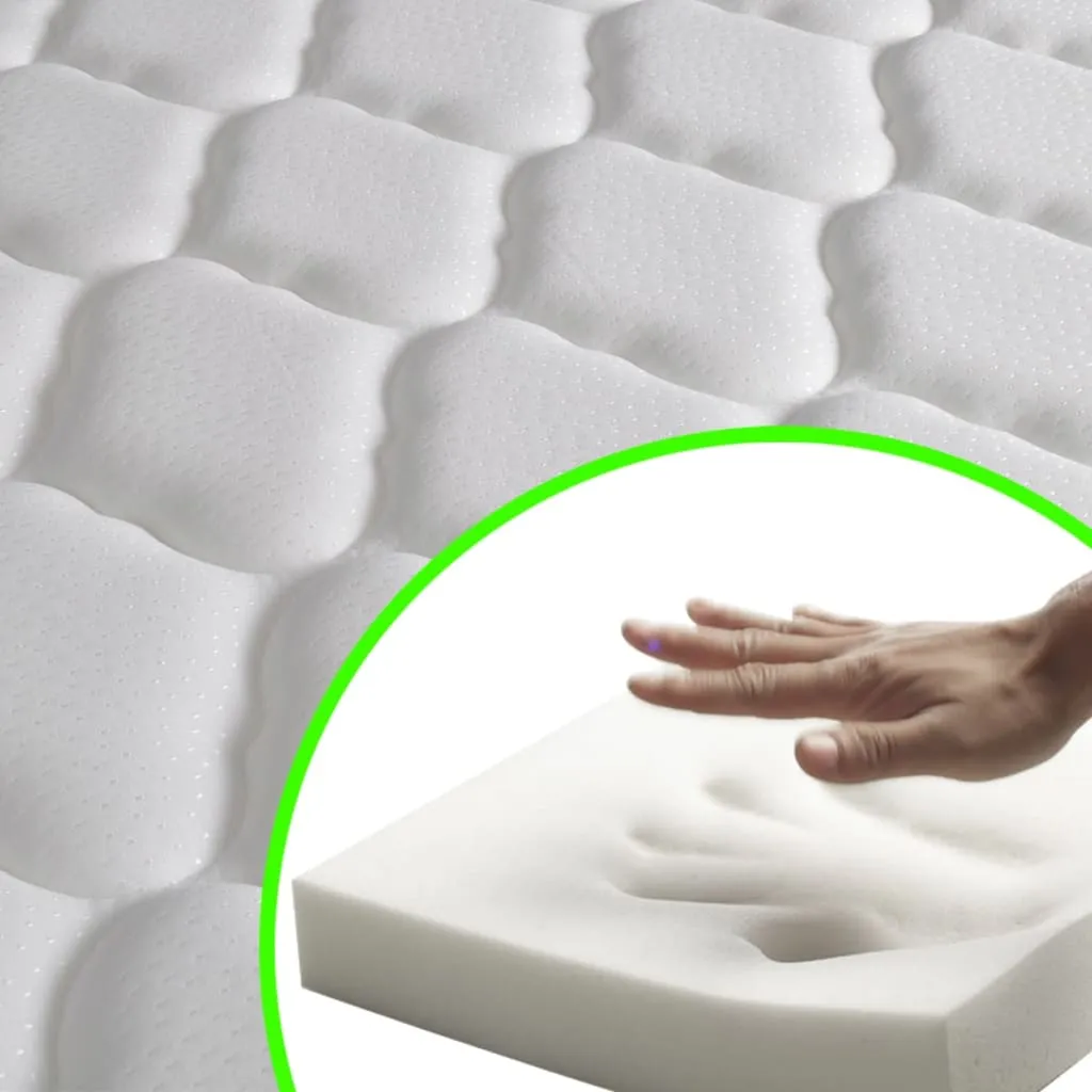 Medina Bed met traagschuim matras kunstleer zwart 90x200 cm