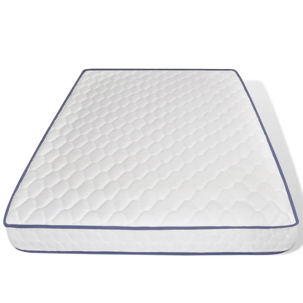 Medina Bed met traagschuim matras LED kunstleer wit 140x200 cm