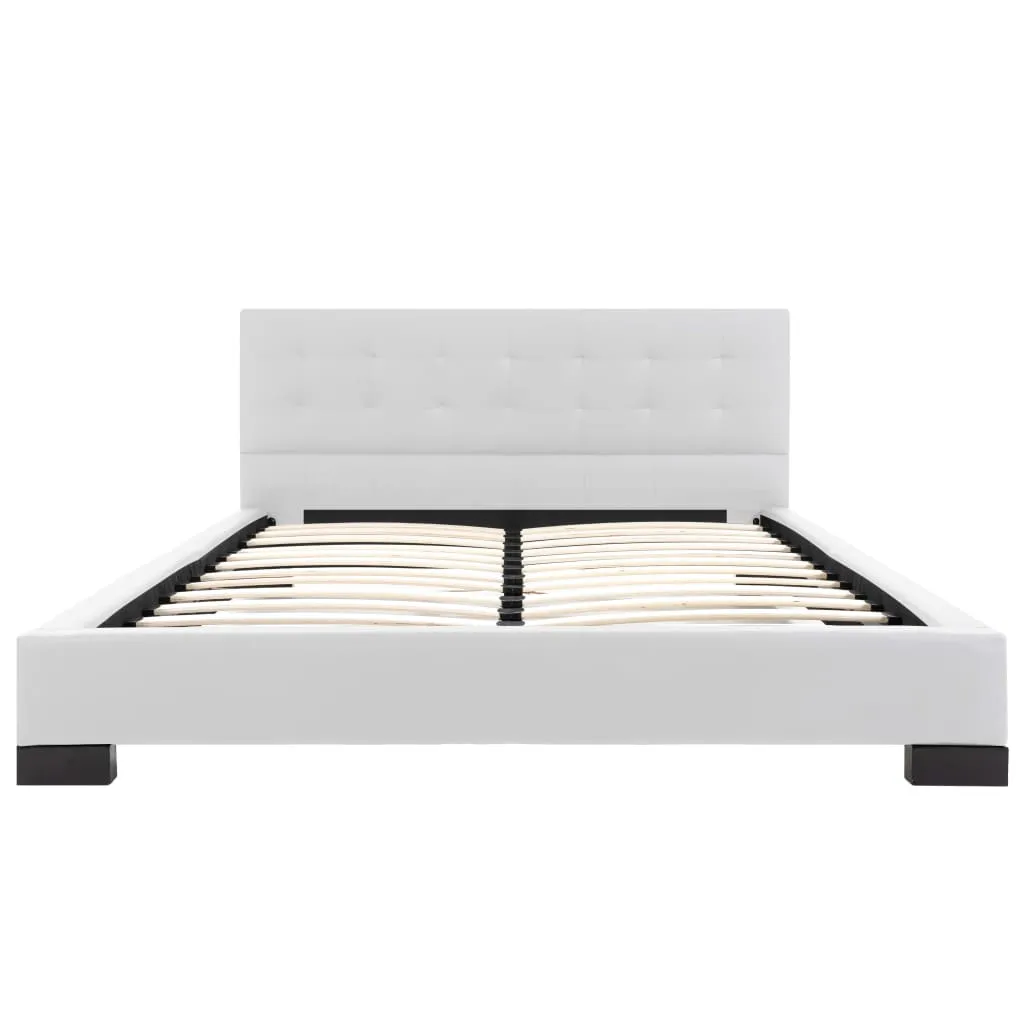 Medina Bedframe kunstleer wit 140x200 cm