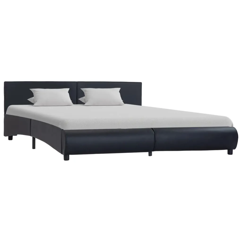 Medina Bedframe kunstleer zwart 180x200 cm