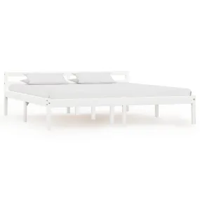 Medina Bedframe massief grenenhout wit 160x200 cm
