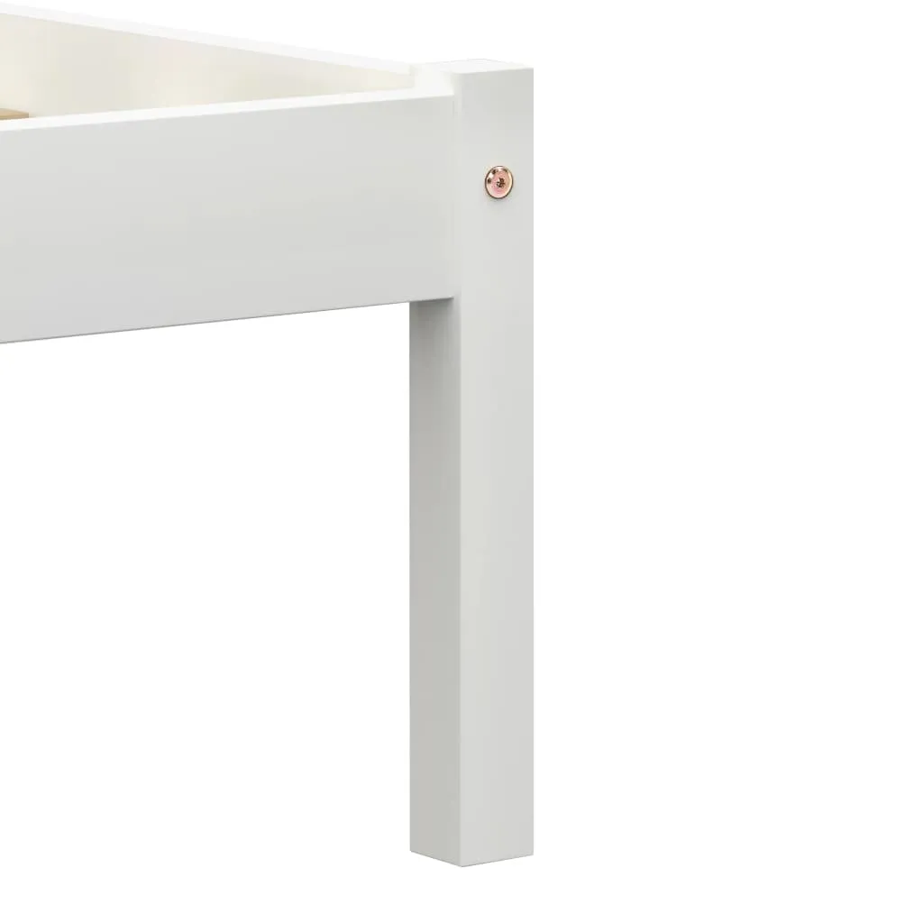 Medina Bedframe massief grenenhout wit 160x200 cm