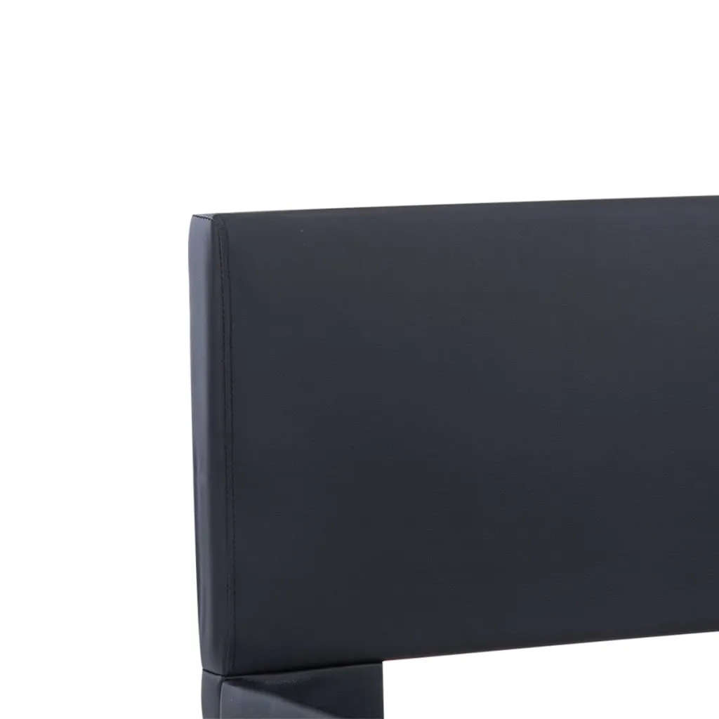 Medina Bedframe met LED kunstleer zwart 90x200 cm