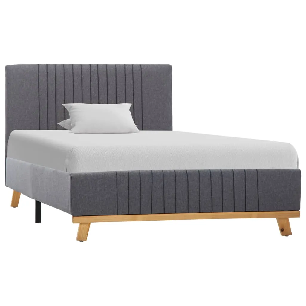 Medina Bedframe stof lichtgrijs 100x200 cm