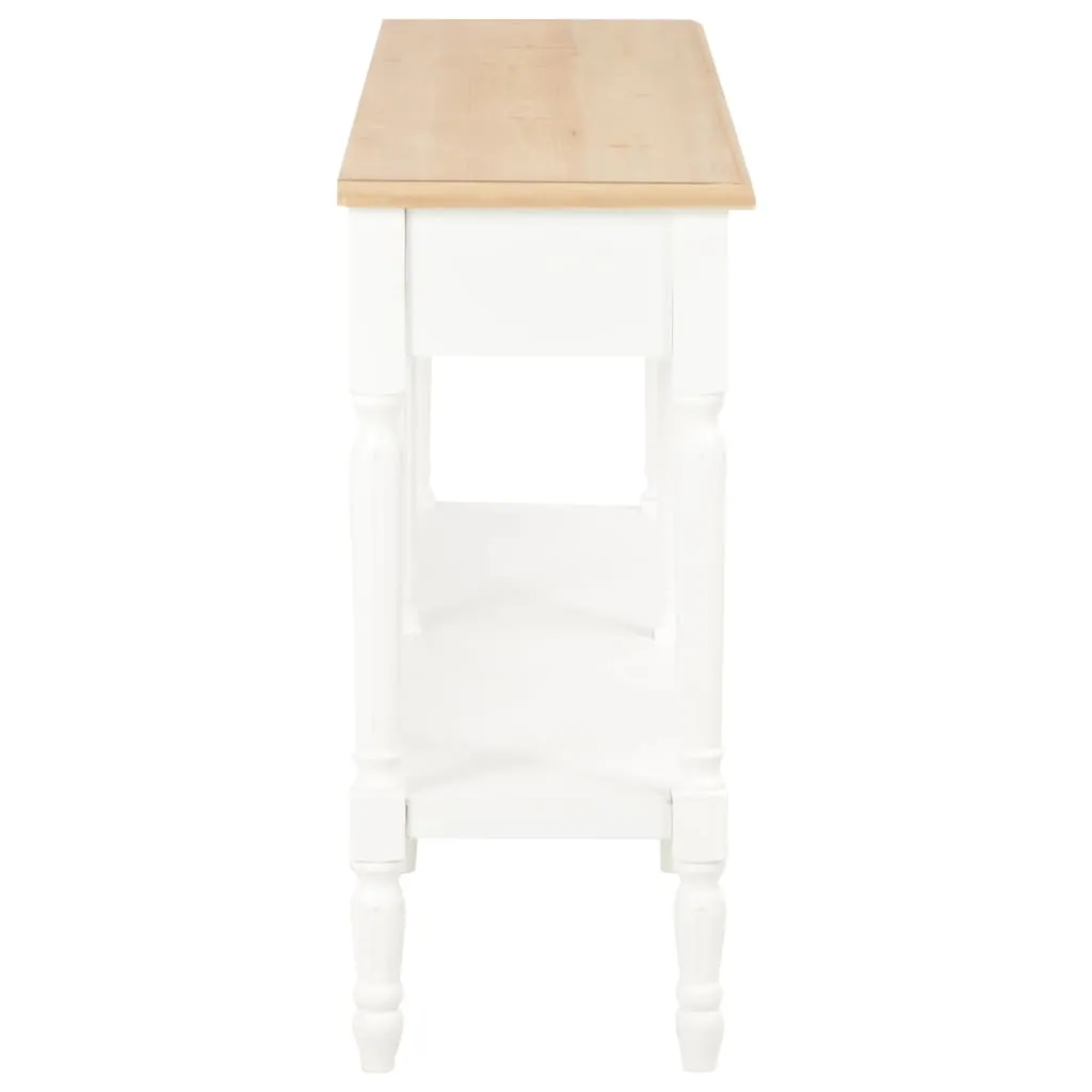 Medina Dressoir 150x35x77 cm massief hout wit en bruin