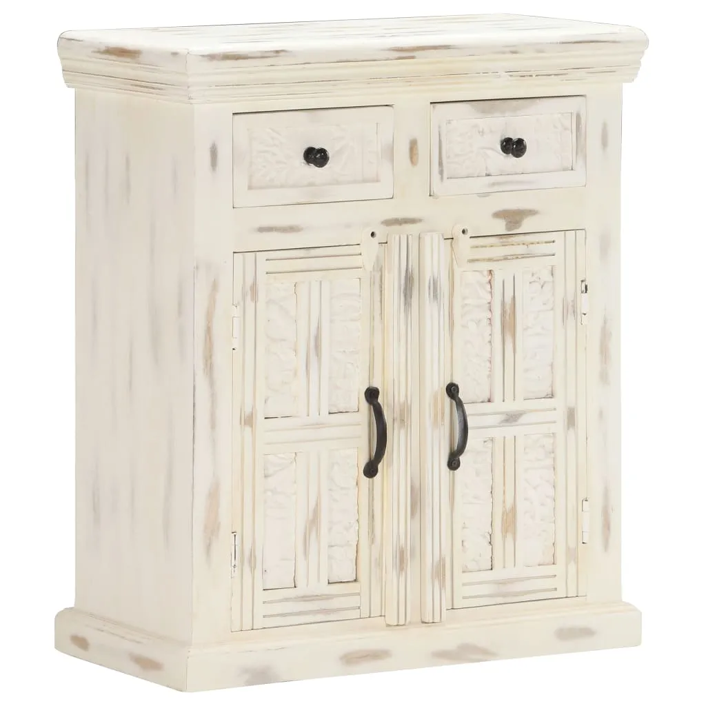 Medina Dressoir 65x30x75 cm massief mangohout wit