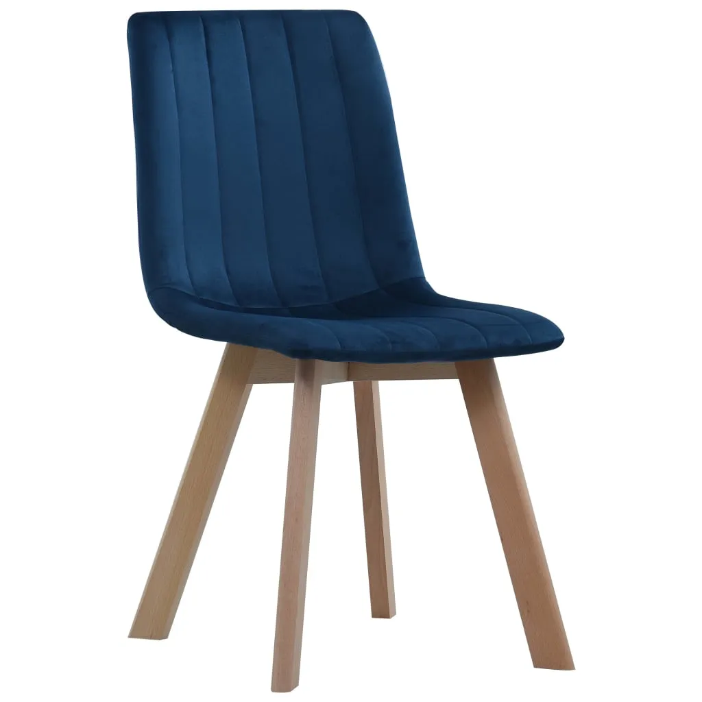 Medina Eetkamerstoelen 2 st fluweel blauw