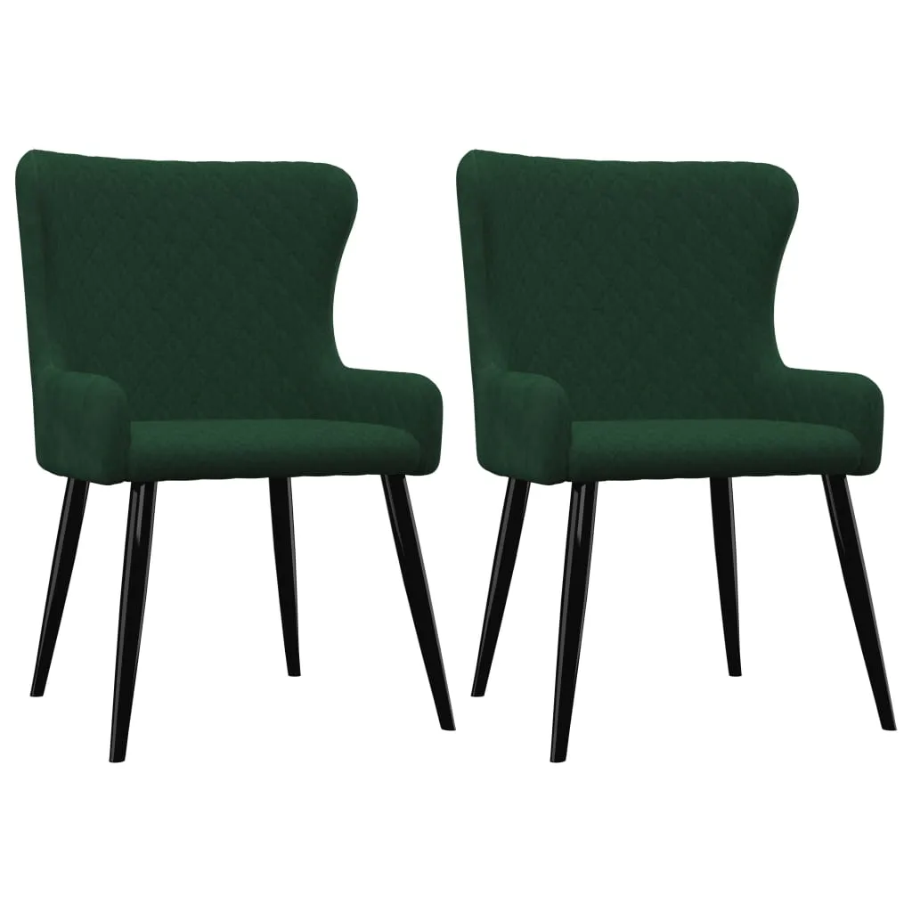 Medina Eetkamerstoelen 2 st fluweel groen