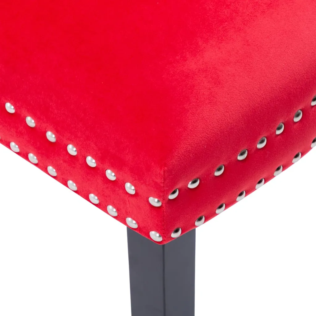 Medina Eetkamerstoelen 2 st fluweel rood