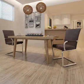 Medina Eetkamerstoelen 2 st kunstleer bruin