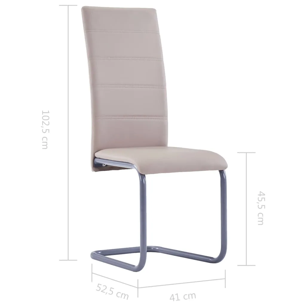 Medina Eetkamerstoelen 4 st kunstleer cappuccino