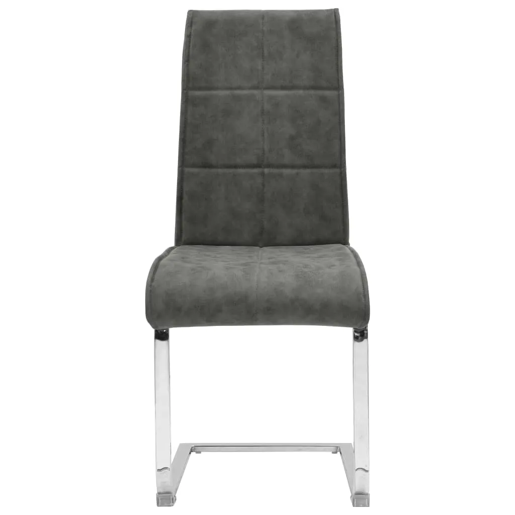 Medina Eetkamerstoelen 4 st kunstleer grijs