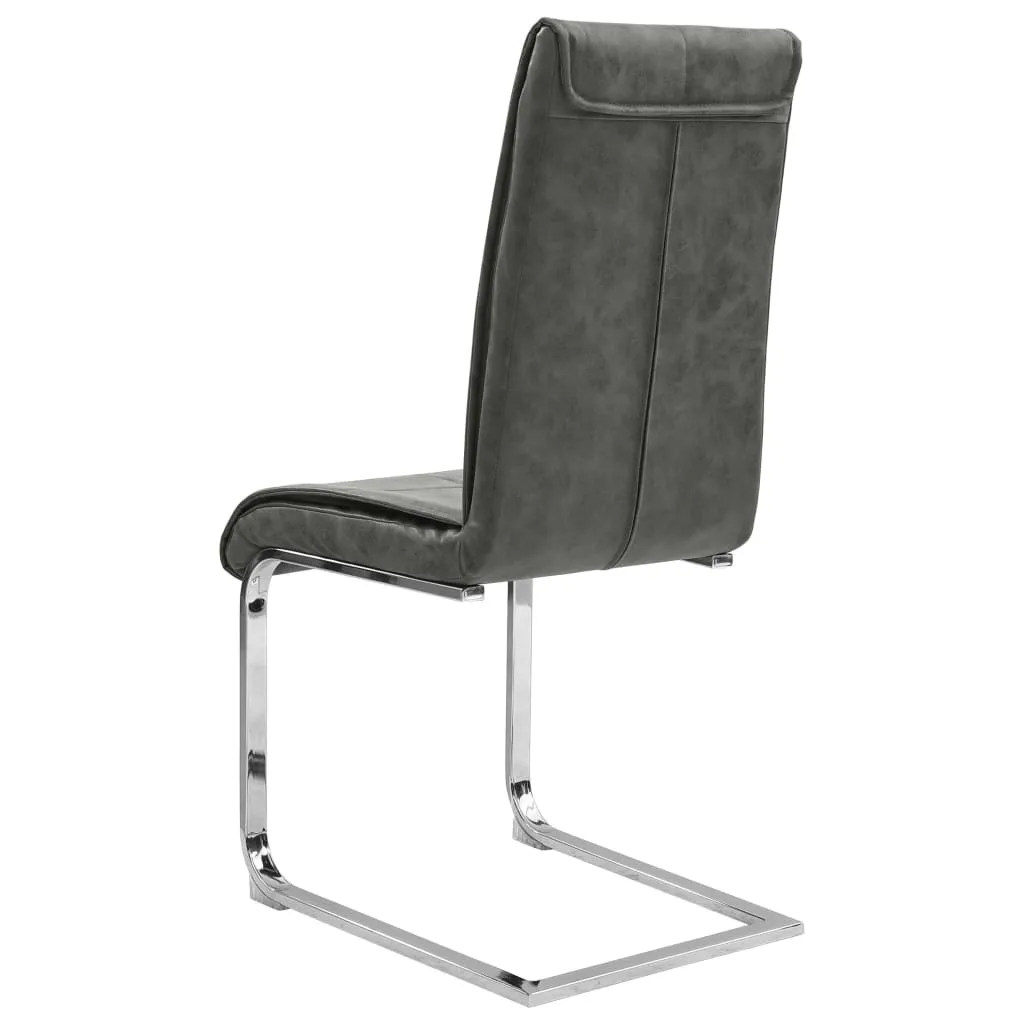 Medina Eetkamerstoelen 4 st kunstleer grijs