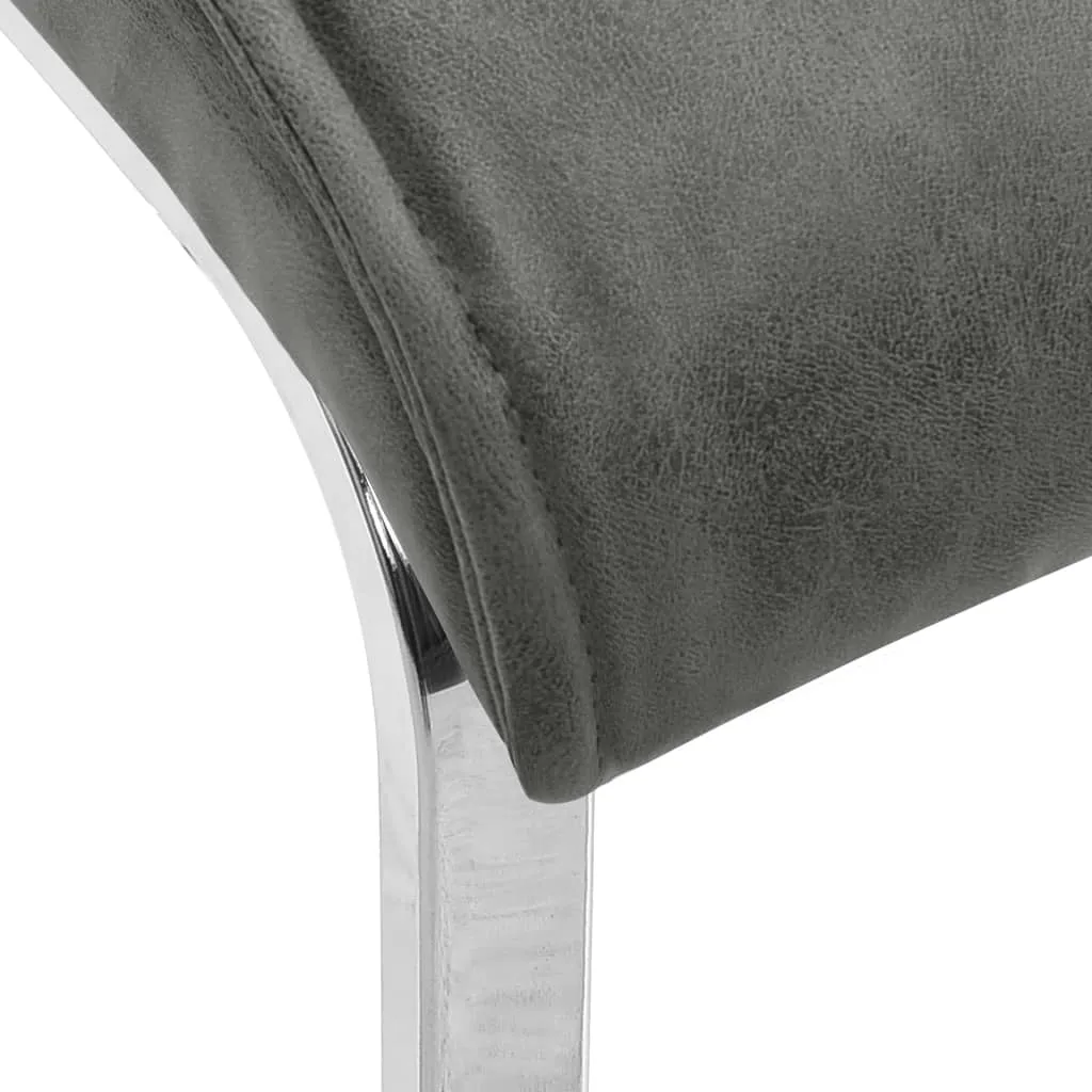 Medina Eetkamerstoelen 4 st kunstleer grijs