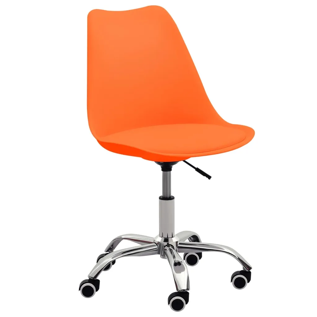 Medina Eetkamerstoelen 4 st kunstleer oranje