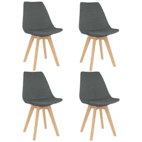 Medina Eetkamerstoelen 4 st stof lichtgrijs