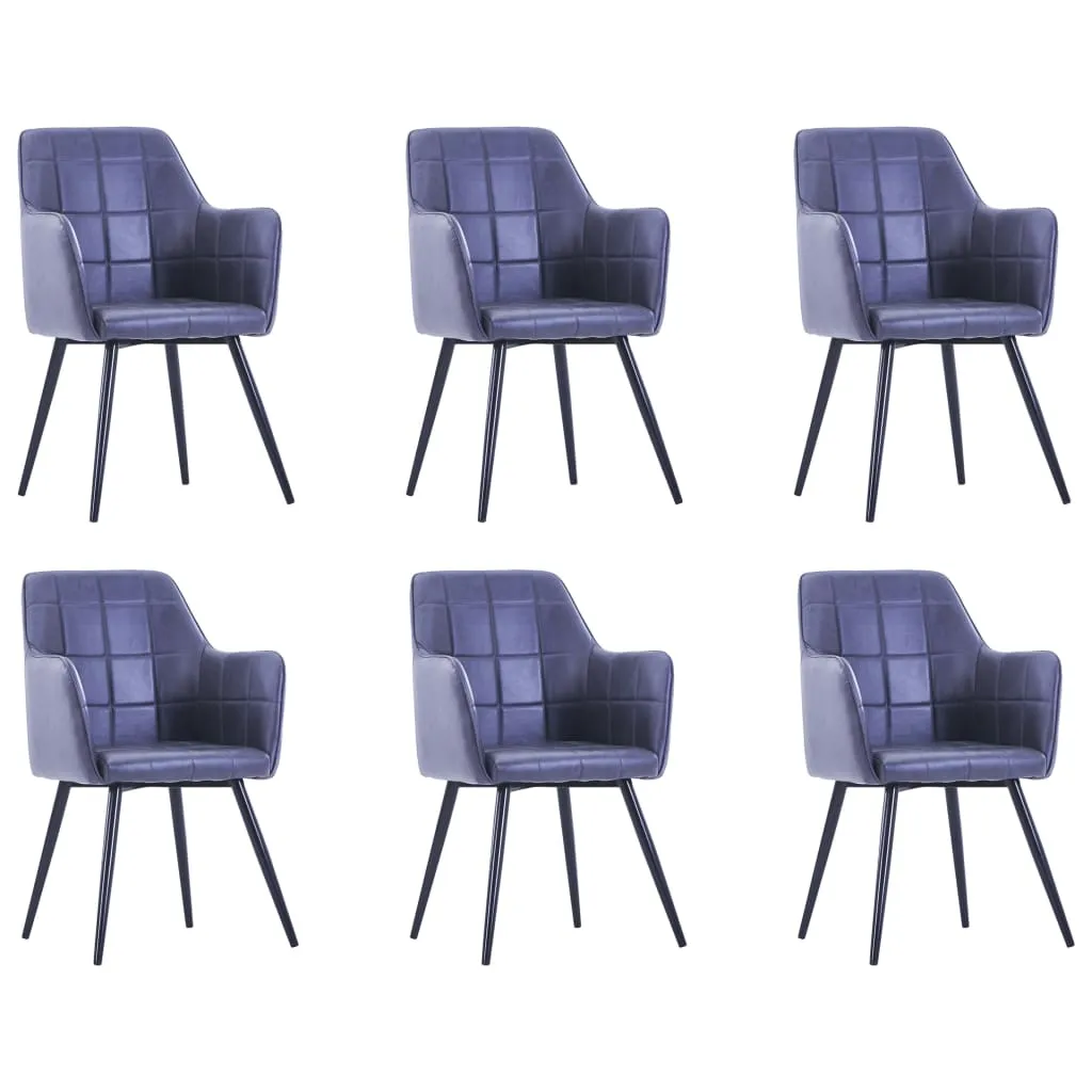 Medina Eetkamerstoelen 6 st kunstsuède grijs