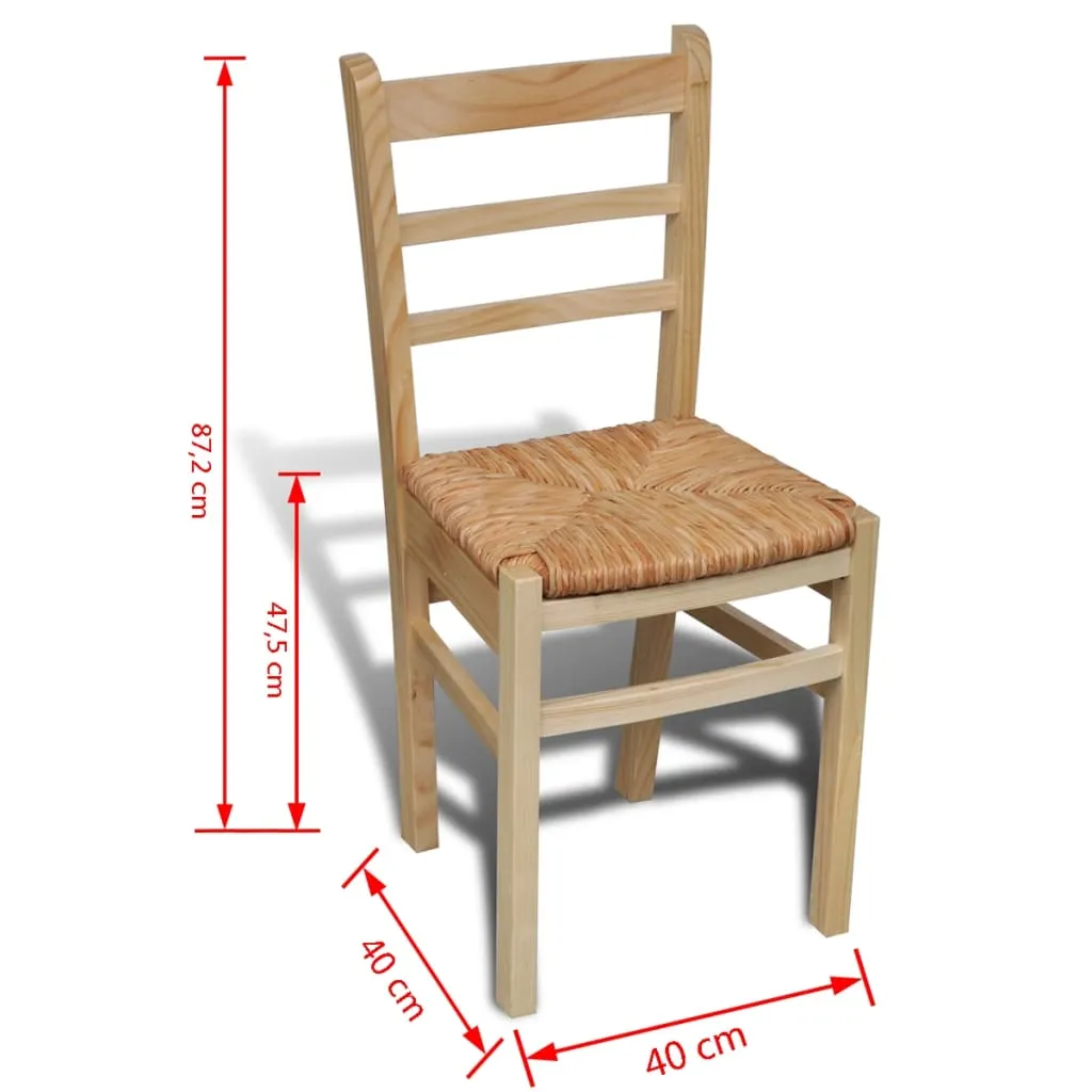 Medina Eetkamerstoelen grenenhout 4 st