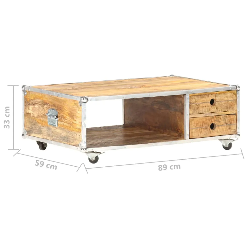Medina Salontafel 89x59x33 cm massief ruw mangohout