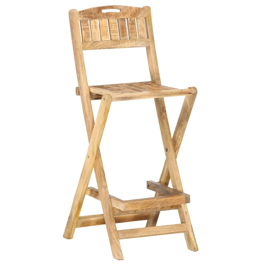 Medina Tuinbarstoelen inklapbaar 2 st massief mangohout