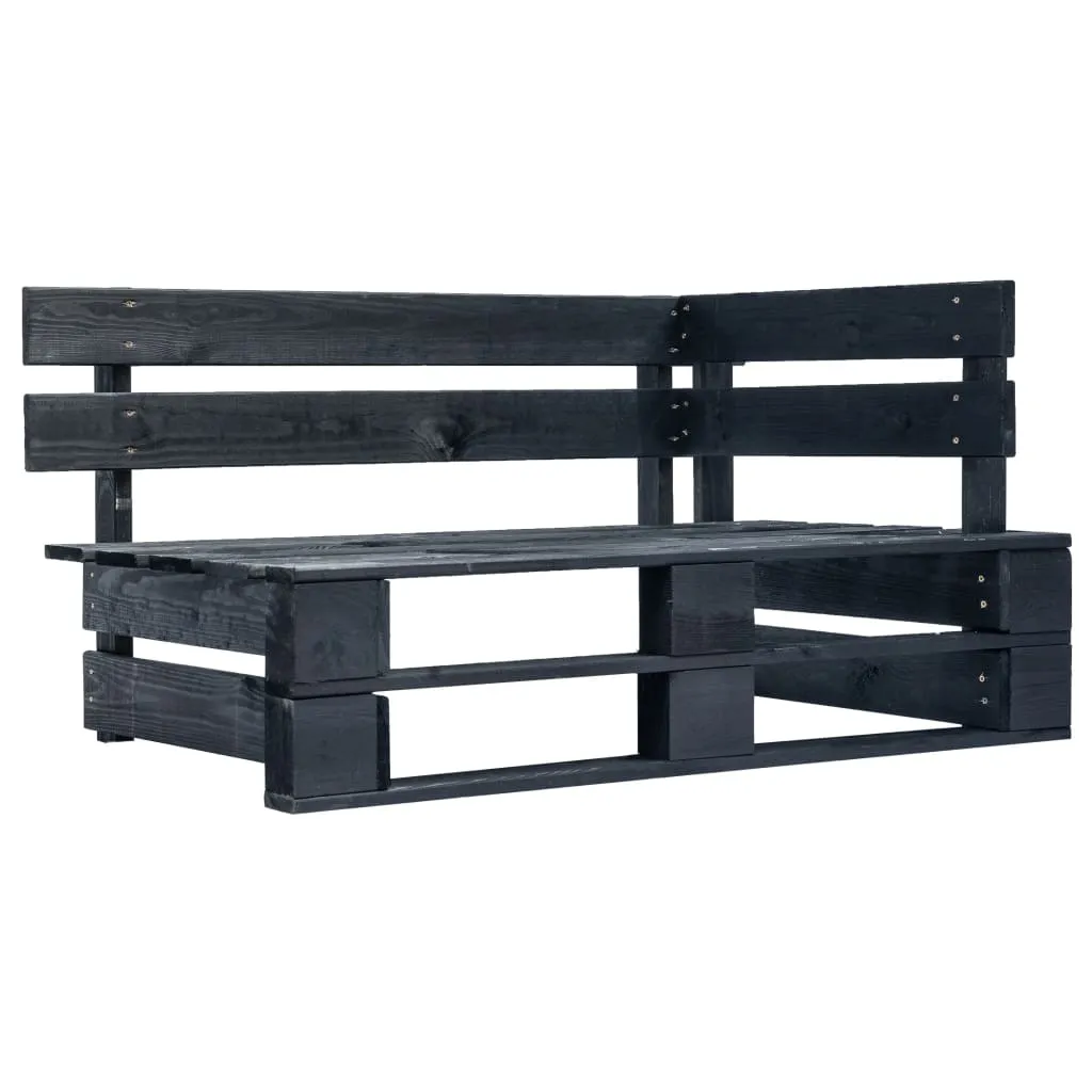Medina Tuinhoekbank pallet hout zwart