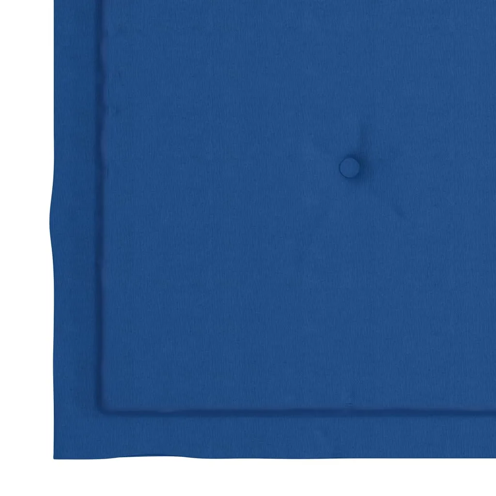 Medina Tuinstoelen 6 st met blauwe kussens massief teakhout