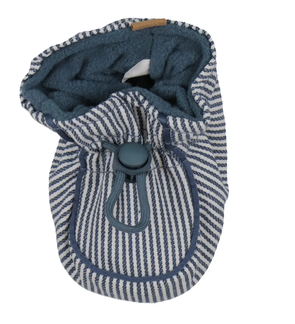 MELTON PANTOFFELS  STRIPED  DARK DENIM